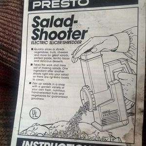 Other - Salad shooter,makes salads more enjoyable looking. Other - Salad shooter,makes salads more enjoyable looking.